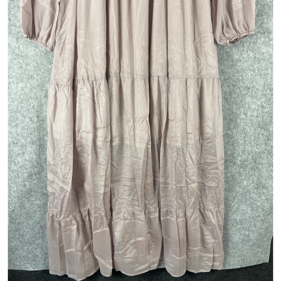 Savanna Jane Tiered Maxi Dress Womens Medium Floral Embroidery Peasant Boho NEW - Picture 10 of 16